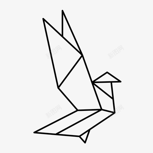 鸟动物苍蝇图标svg_新图网 https://ixintu.com 动物 折叠 折纸 折纸鸟 纸 苍蝇 鸟