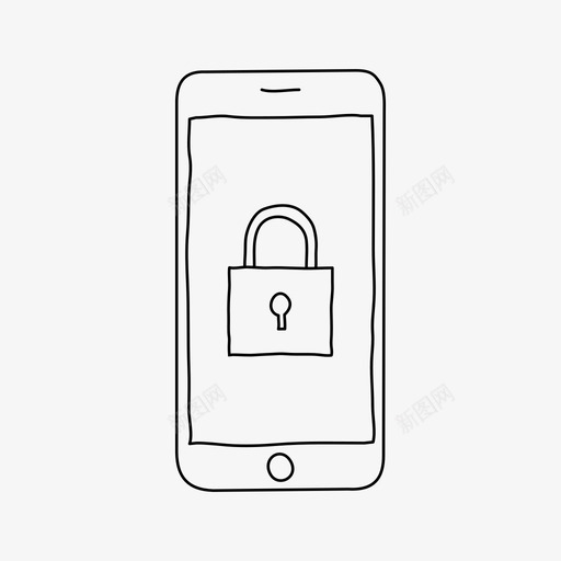 iphone锁设备屏幕图标svg_新图网 https://ixintu.com iphone锁 安全 屏幕 设备
