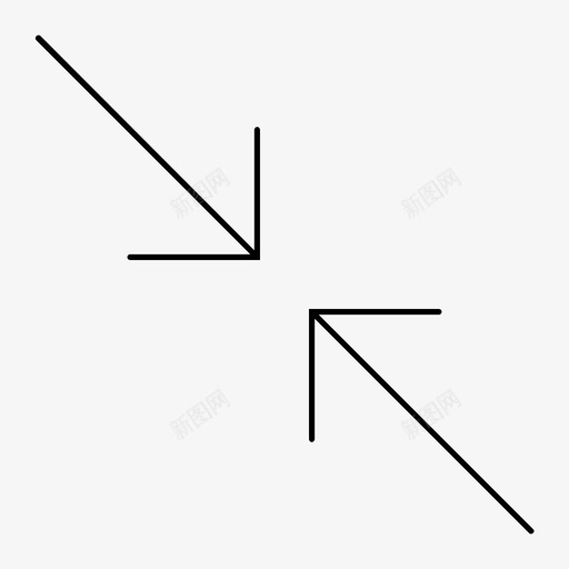 最小化箭头收缩图标svg_新图网 https://ixintu.com 思考 收缩 最小化 箭头 调整大小
