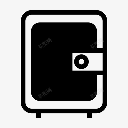 保险箱银行美元图标svg_新图网 https://ixintu.com 保险箱 美元 钱 银行