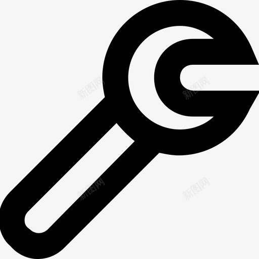 扳手配置车库工具图标svg_新图网 https://ixintu.com 扳手 线要素图标集 维修工具 车库工具 配置
