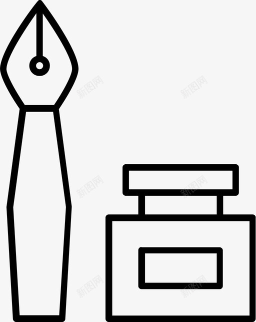 笔墨班级经典图标svg_新图网 https://ixintu.com 学校 教育 班级 笔墨 经典