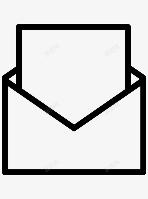 信空白信封图标svg_新图网 https://ixintu.com 信 信件的信封 信封 空白 空白信封模版 邮件 邮寄