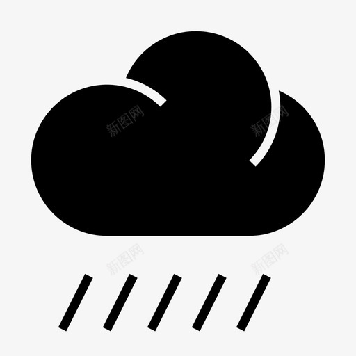 雨云云朵蓬松暴风云图标svg_新图网 https://ixintu.com 云朵蓬松 天气 暴风云 雨云