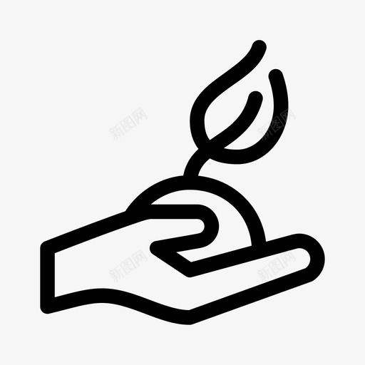 种植灌溉树叶图标svg_新图网 https://ixintu.com 树叶 灌溉 生态切口 种植 自然