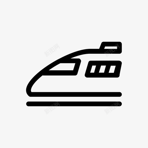新干线子弹头列车日本图标svg_新图网 https://ixintu.com 子弹头列车 新干线 日本 速度