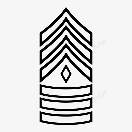 军士长军衔图标svg_新图网 https://ixintu.com 军士长 军衔