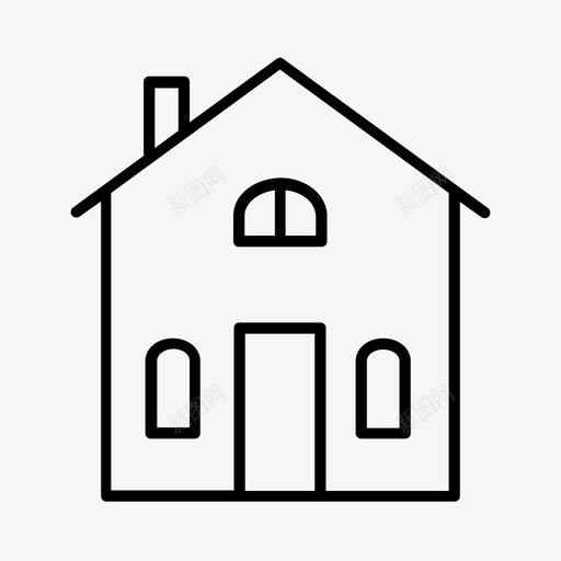 房屋建筑物财产图标svg_新图网 https://ixintu.com 建筑物 房地产 房屋 财产