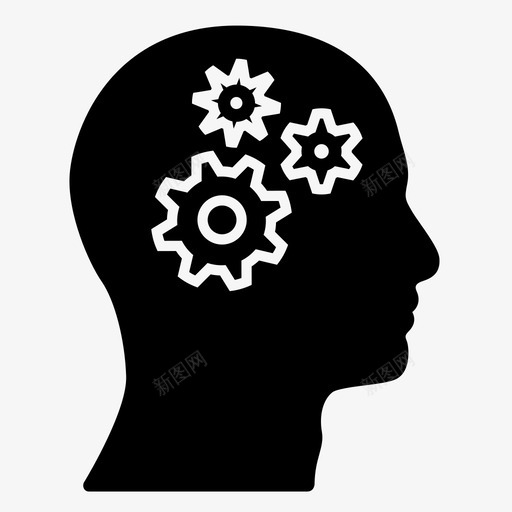 思考大脑想法图标svg_新图网 https://ixintu.com 大脑 思考 想法 智慧 解决方案