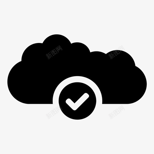 云计算检查对图标svg_新图网 https://ixintu.com 云计算 对 检查 验证