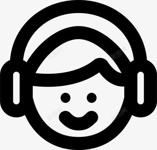 聆听表情符号面部表情图标svg_新图网 https://ixintu.com smashicons表情符号md大纲 耳机 聆听 表情符号 面部表情 音乐