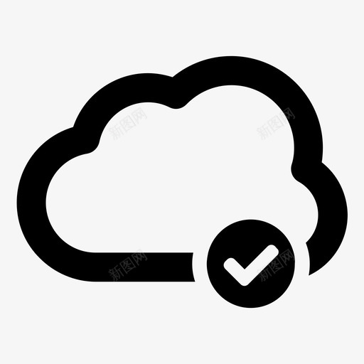 云计算检查对图标svg_新图网 https://ixintu.com 云计算 对 检查 验证