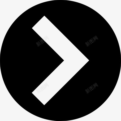 右V形V形圆图标svg_新图网 https://ixintu.com V形 V形圈 右V形 圆