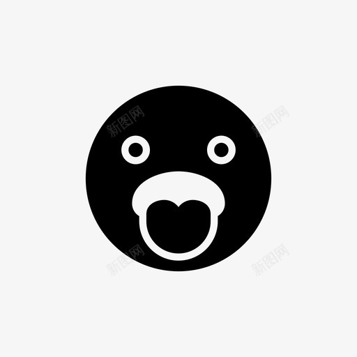 惊讶表情表情饥饿图标svg_新图网 https://ixintu.com 惊讶 惊讶表情 舌头 表情 饥饿