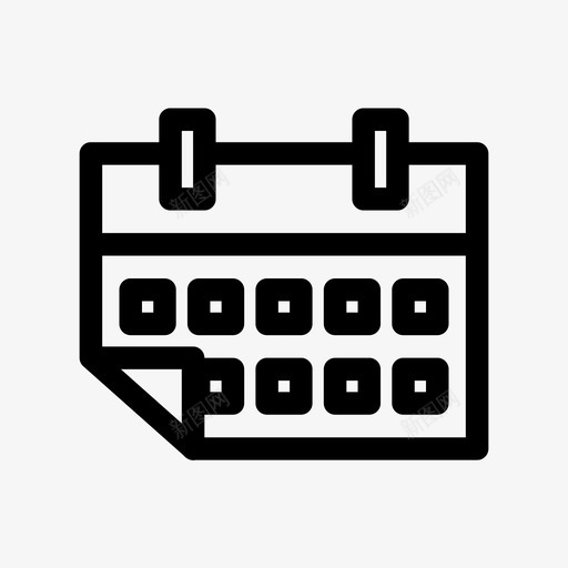 日历文件夹页计划图标svg_新图网 https://ixintu.com 日历文件夹页 计划
