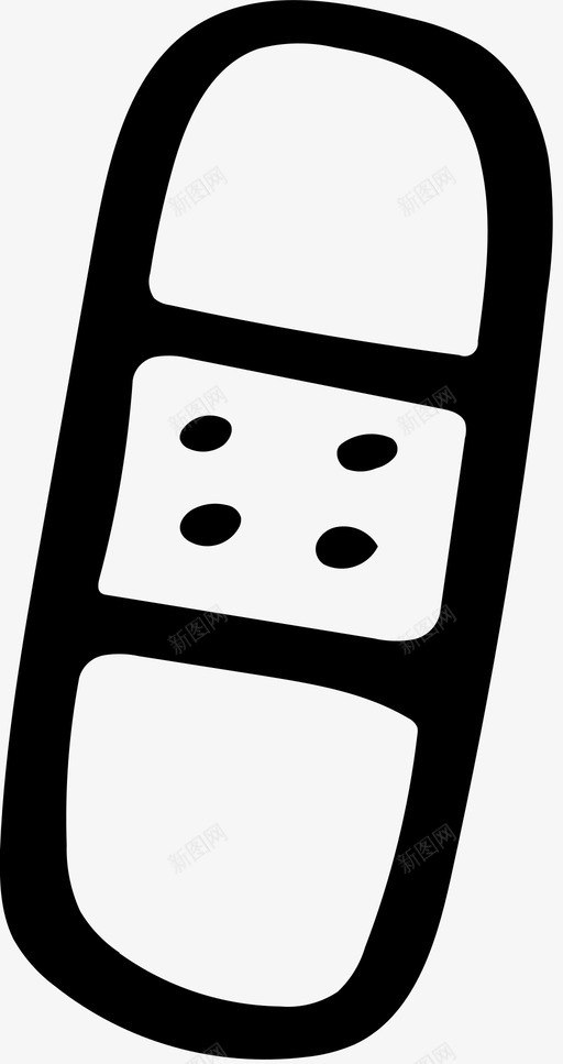 绷带创可贴急救图标svg_新图网 https://ixintu.com 创可贴 医疗 急救 手绘2 绷带 药品