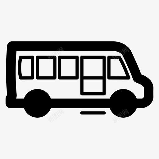 车辆公共汽车城市巴士图标svg_新图网 https://ixintu.com 交通工具 公共汽车 城市巴士 旅游车 校车 车辆