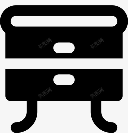 床头柜物品家具图标svg_新图网 https://ixintu.com 家具 家居用品 床头柜 物品