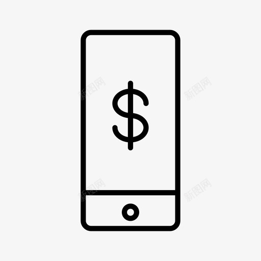 iphone货币银行设备图标svg_新图网 https://ixintu.com iphone货币 屏幕 设备 金融 银行