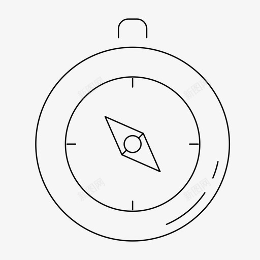 指南针野营远足图标svg_新图网 https://ixintu.com 户外 户外娱乐 指南针 航海 远足 野营