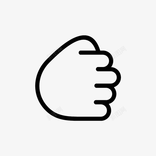拳头手指手掌图标svg_新图网 https://ixintu.com 手势 手和手指 手指 手掌 拳头
