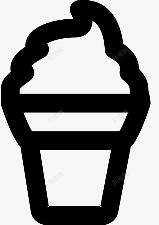 软冰淇淋蛋卷吃图标svg_新图网 https://ixintu.com smashicons美食md大纲 吃 小吃 蛋卷 软冰淇淋 食 餐