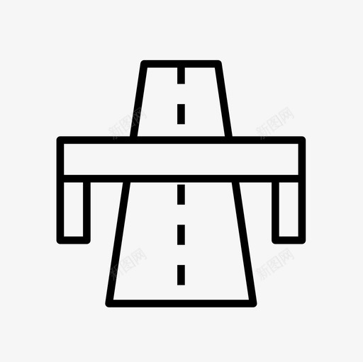 道路汽车高速公路图标svg_新图网 https://ixintu.com 交通 汽车 街道 运输细线图标集 道路 高速公路