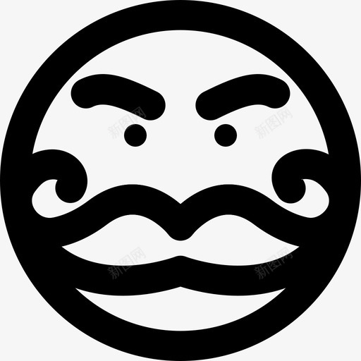 反派表情符号脸图标svg_新图网 https://ixintu.com 反派 小胡子 漂亮图标表情符号md大纲 脸 表情符号
