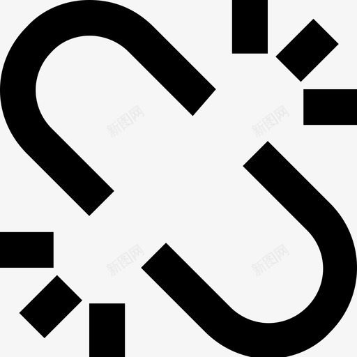 断开的链接断开的连接超链接图标svg_新图网 https://ixintu.com 断开的连接 断开的链接 线要素图标集 超链接 链接断开