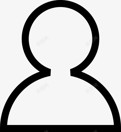 用户配置文件胸围人图标svg_新图网 https://ixintu.com 人 用户配置文件 胸围
