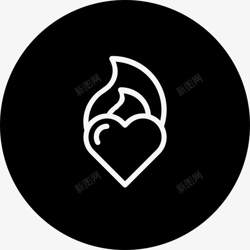 燃烧的心火爱图标svg_新图网 https://ixintu.com 情人节 情人节2017年轮差 火 燃烧的心 爱