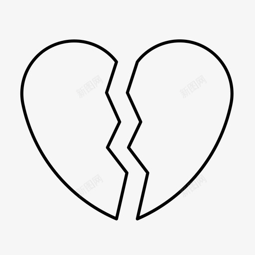 破碎的心破碎伤害图标svg_新图网 https://ixintu.com 伤害 情人节 爱 破碎 破碎的心