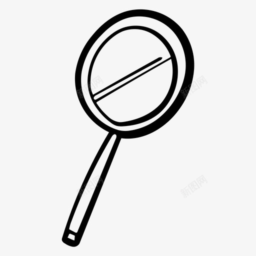 放大镜仔细看镜子图标svg_新图网 https://ixintu.com 仔细看 偷看 放大镜 镜子