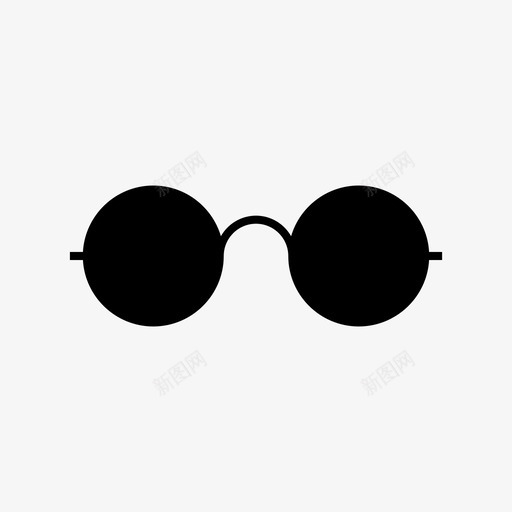 圆形眼镜眼镜时尚图标svg_新图网 https://ixintu.com 圆形眼镜 太阳镜 时尚 眼镜