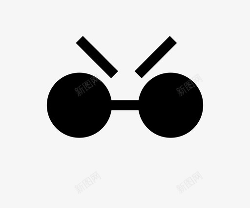 生气表情眼镜图标svg_新图网 https://ixintu.com 生气 眼镜 表情