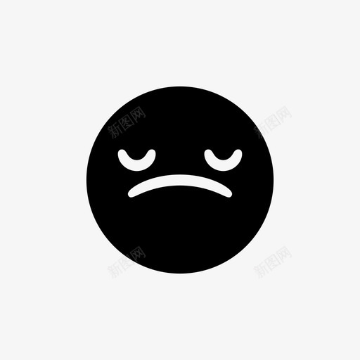 悲伤的表情沮丧失望图标svg_新图网 https://ixintu.com 失望 悲伤的表情 沮丧 表情符号