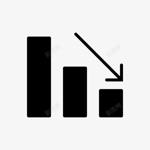 条形图减少图表图标svg_新图网 https://ixintu.com 减少 图表 条形图