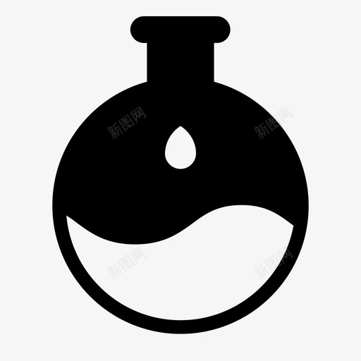 圆底烧瓶液体毒药图标svg_新图网 https://ixintu.com 圆底烧瓶 毒药 液体 药剂