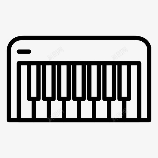 钢琴电子音乐图标svg_新图网 https://ixintu.com 合成器 电子 钢琴 键盘系列 音乐