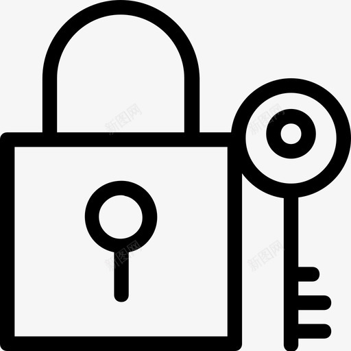 安全钥匙锁图标svg_新图网 https://ixintu.com 安全 数字营销 登录 钥匙 锁