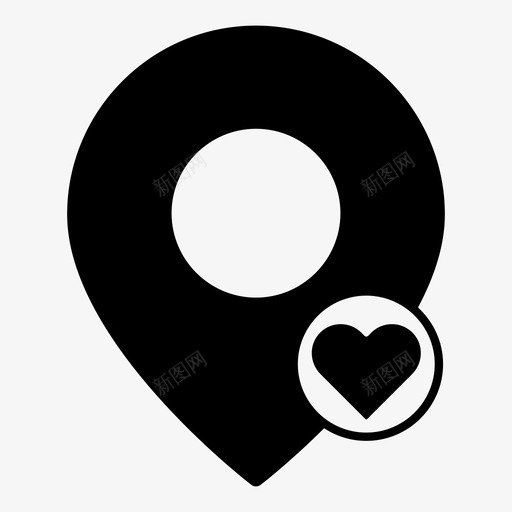 爱地图别针方向喜欢图标svg_新图网 https://ixintu.com 位置 喜欢 地图别针 导航 方向 爱地图别针