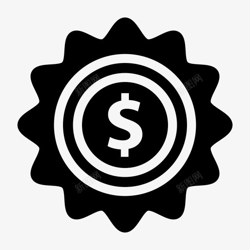 美元奖章银行金融图标svg_新图网 https://ixintu.com 美元奖章 金融 银行