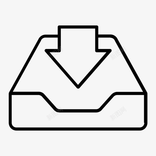 收件箱文档图标svg_新图网 https://ixintu.com 上传 下载 收件箱 文件 文档