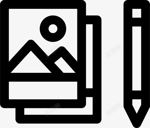 照片绘画图标svg_新图网 https://ixintu.com 图片 文书工作 旅行 照片 绘画 铅笔 风景