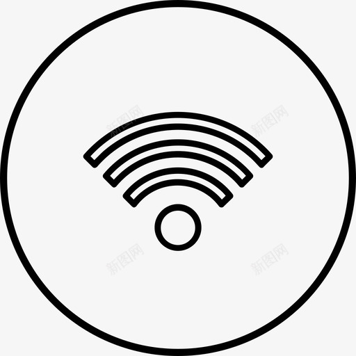 wifi互联网信号图标svg_新图网 https://ixintu.com wifi wlan 互联网 信号 无线