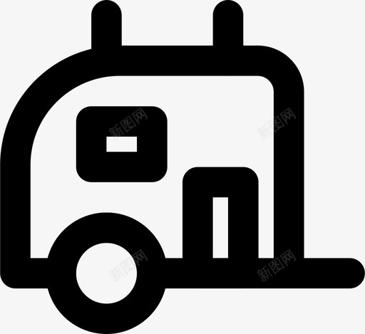 拖车野营户外图标svg_新图网 https://ixintu.com smashicons户外2md概述 户外 拖车 旅行 野营