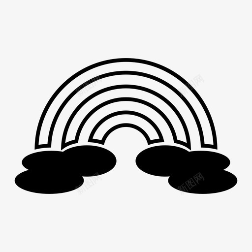 彩虹天图标svg_新图网 https://ixintu.com 天 彩虹