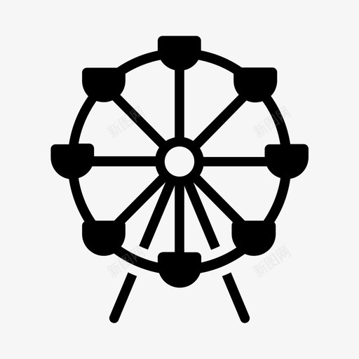 摩天轮集市骑行图标svg_新图网 https://ixintu.com 主题公园 摩天轮 杂七杂八 集市 骑行