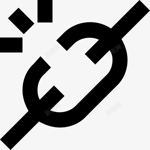 断开的链接断开的连接超链接图标svg_新图网 https://ixintu.com 断开的连接 断开的链接 线要素图标集 超链接 链接断开