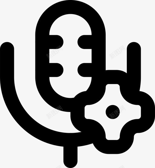 麦克风设置通讯媒体图标svg_新图网 https://ixintu.com smashicons新闻媒体md大纲 媒体 新闻 通讯 麦克风设置